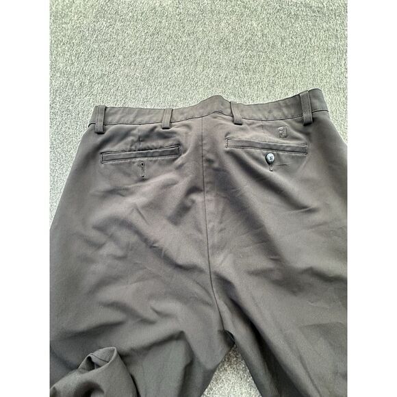 Foot Joy Pants Mens 34x30 Black Khaki Flat Front FJ‎ Pockets Straight Leg Golf - Picture 11 of 12